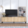 Hanah Home Soporte TV Nora Sapphire Oak Roble Zafiro 180cm Ancho x 50cm Alto x 35cm Profundo Tablero Melamina 18mm